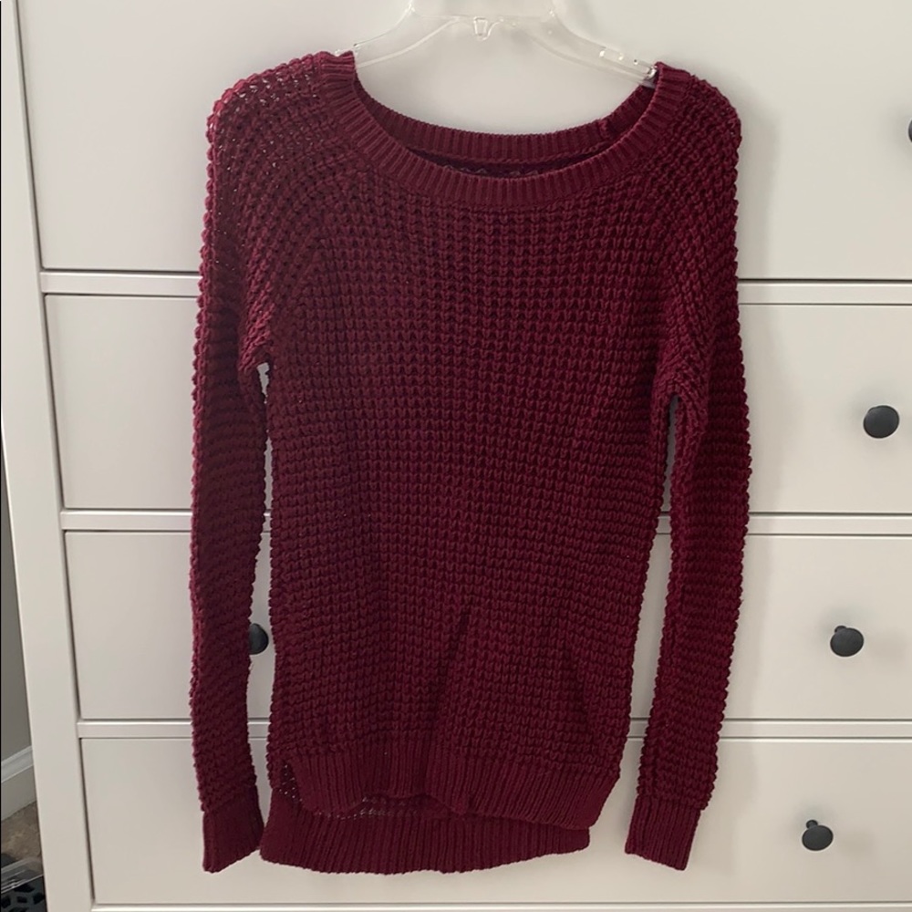 American Eagle Long Maroon Sweater